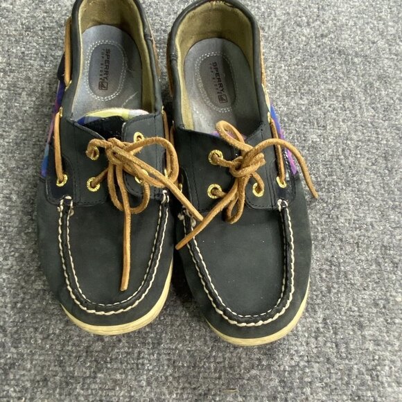 Sperry Boat Shoes Womens 9‎ M Bluefish Plaid 2 Slip On Loafers 9353657 Blue Pink - Picture 11 of 16